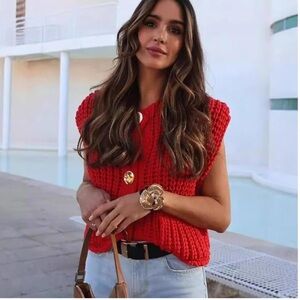 NWT Hixiaohe knit sweater vest